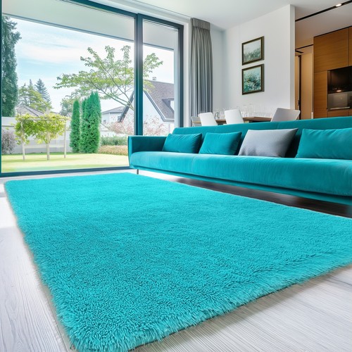 Soft plush area rug large - soft,