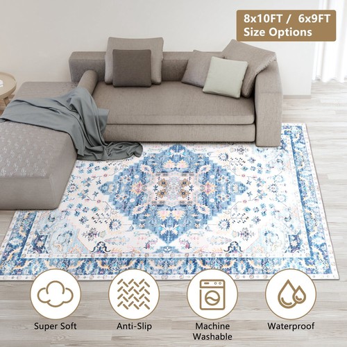 8x10ft modern vintage area rug - 8x10ft,